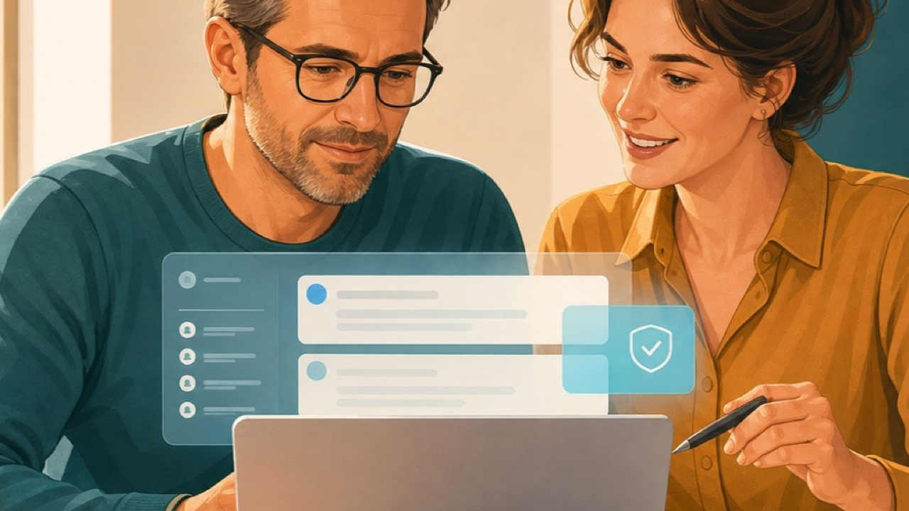 Laptop und mehrere Speichermedien für eine sichere Datensicherung